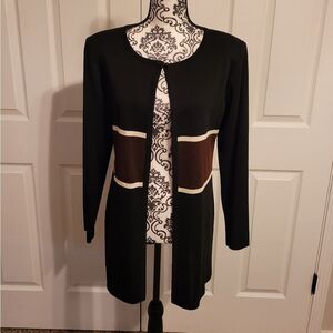 Exclusively misook color block cardigan